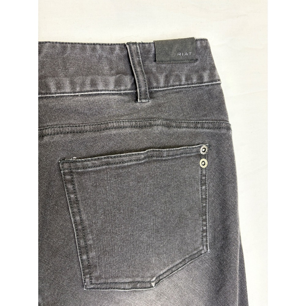 Ariat Halo Denim Knee Patch Breeches Womens 34R Black Equestrian Riding Pants‎ - Picture 11 of 11